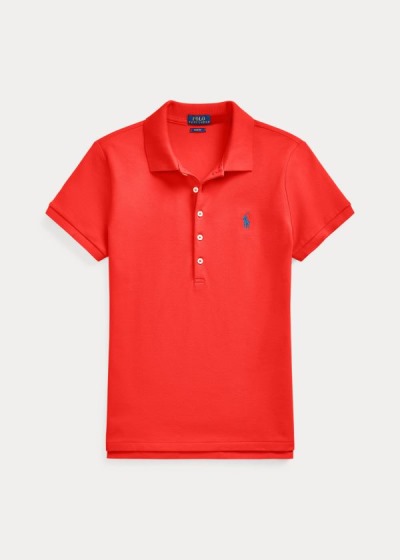 Women's Polo Ralph Lauren Slim Fit Stretch Polo Shirts | 034527FMX